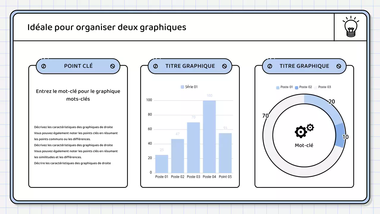 Un rapport de synthèse simple, de couleur bleu clair