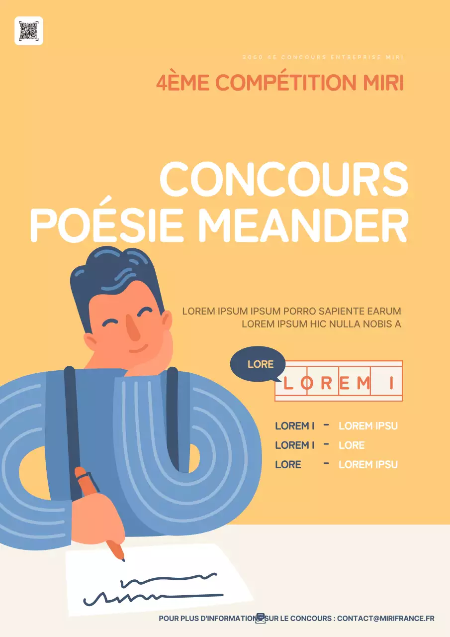 Faites la promotion de l'événement interne de votre entreprise avec une palette de couleurs jaune et bleu très tendance.