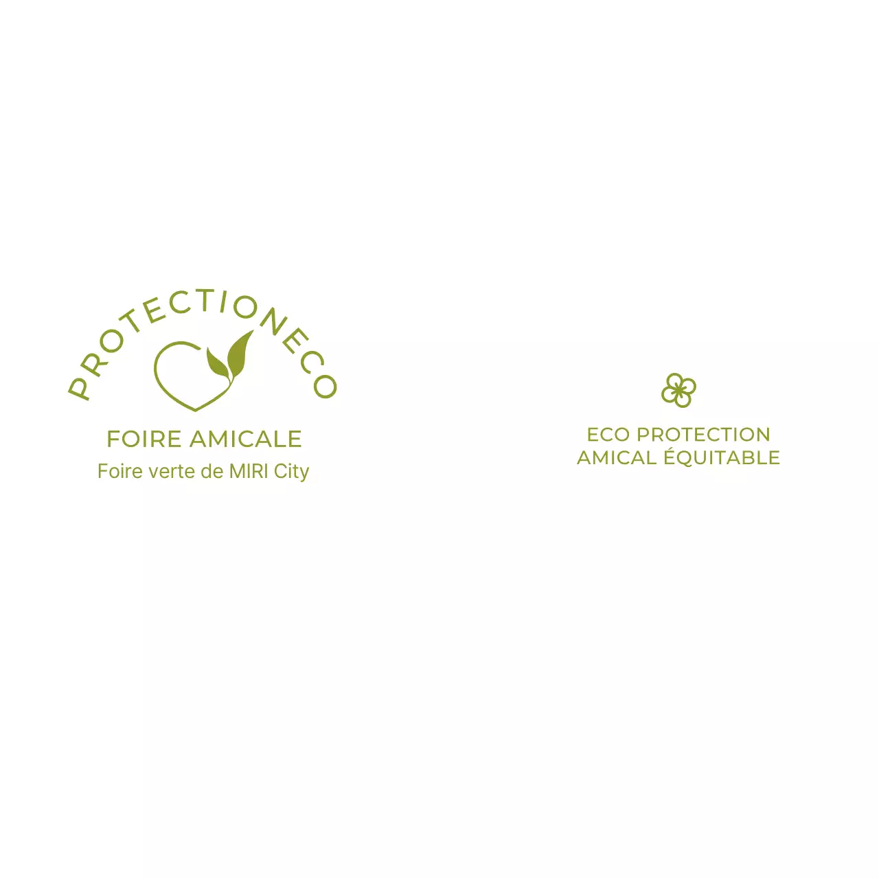 Concept de foire écologique avec le logo de la Ligne verte