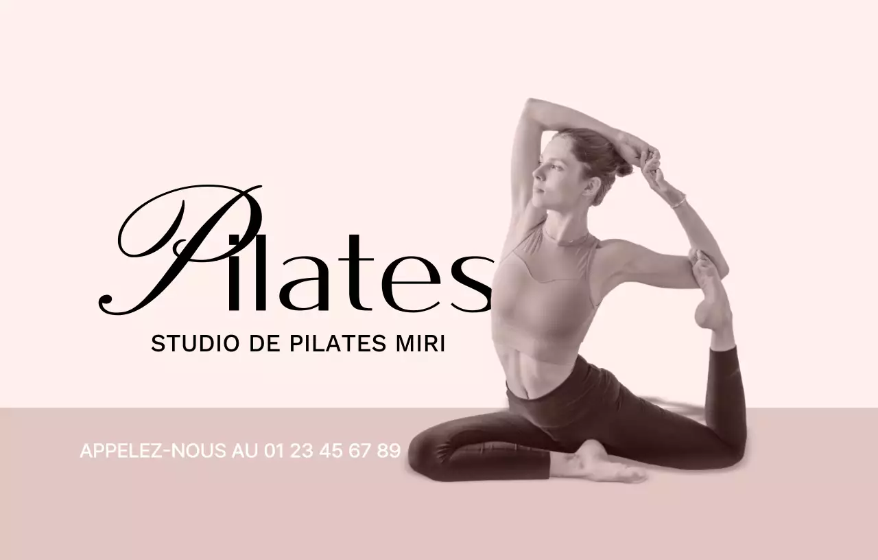 Promouvoir la méthode Pilates avec un concept typographique rose