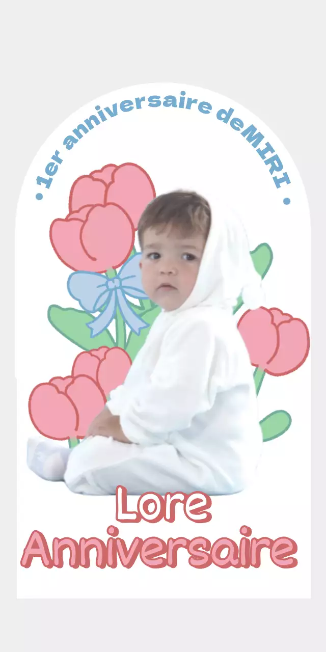 Un joli portrait de baby shower rose