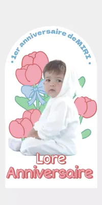 Un joli portrait de baby shower rose