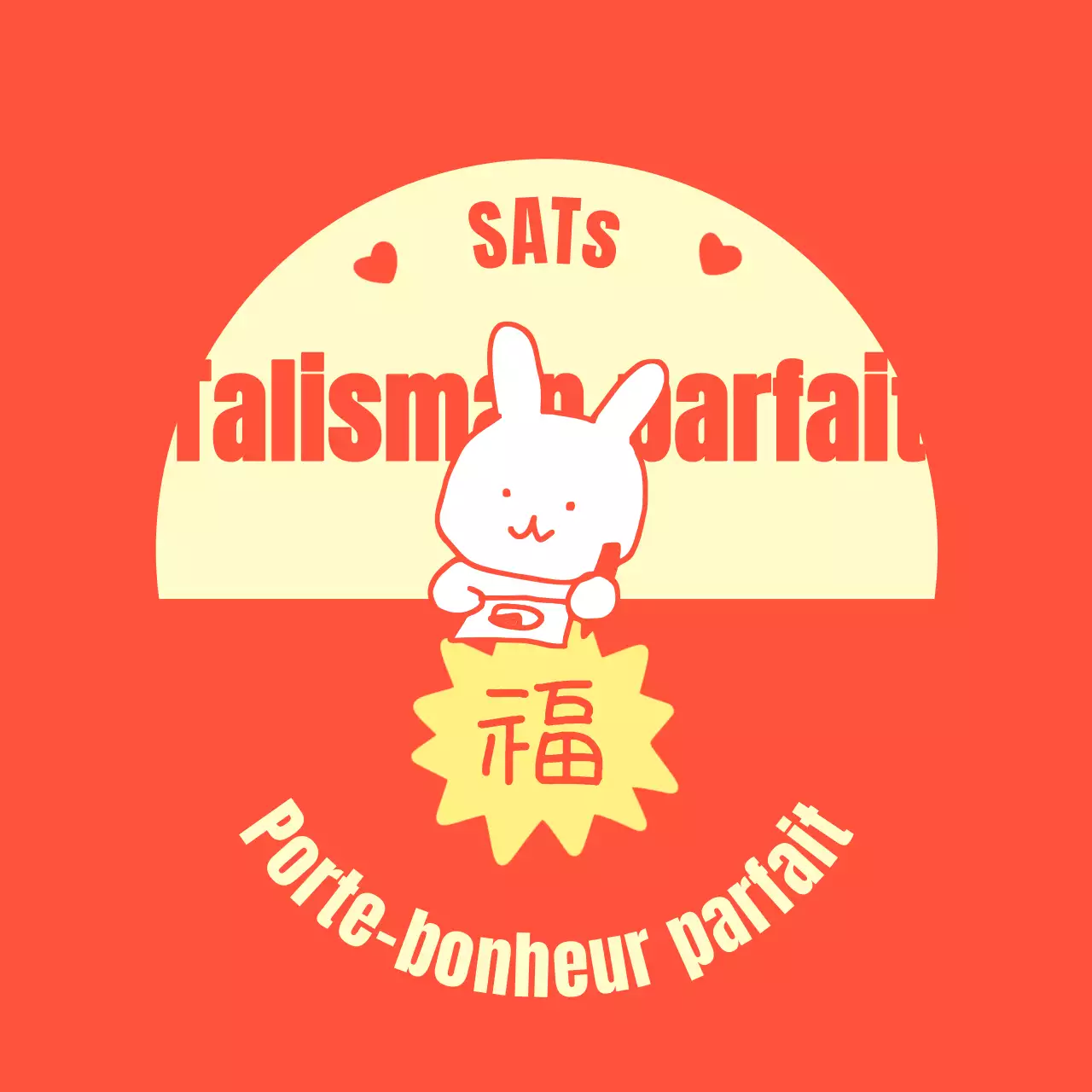 Un joli concept d'amulette de classe B pour encourager la réussite au SAT