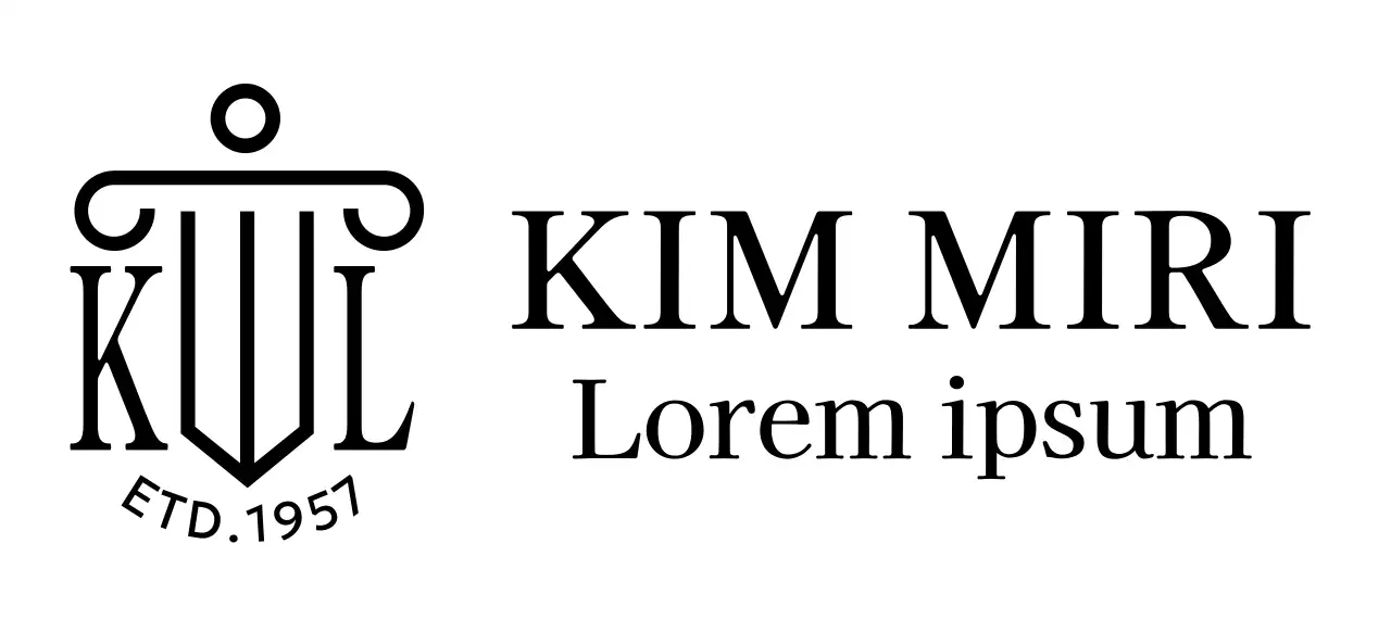 Un cabinet d'avocats avec un logo illustré et une touche de classe