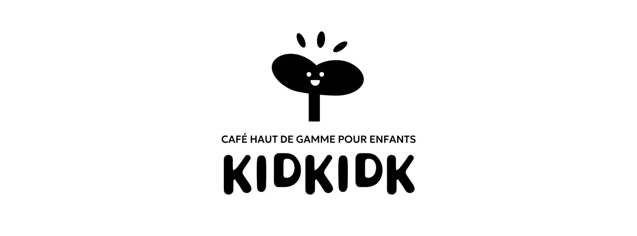 Café pour enfants avec icône d'un bourgeon souriant
