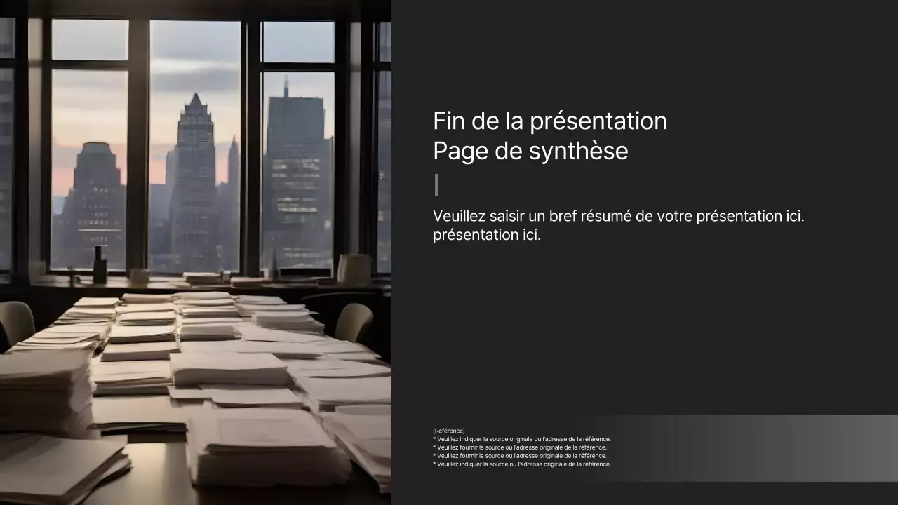 Présentations d'entreprise modernes en noir et blanc