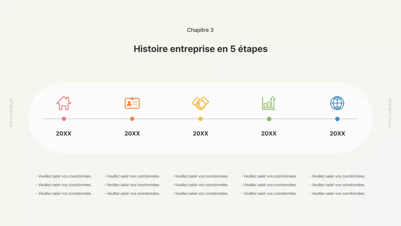 Plan d'affaires avec des formes simples en beige