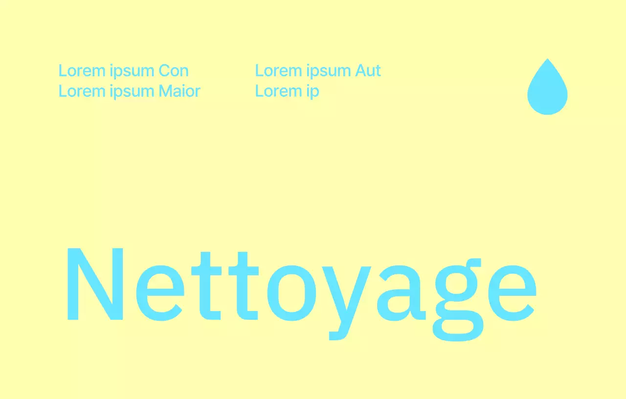 Conception claire et nette avec un grand titre en bas de page