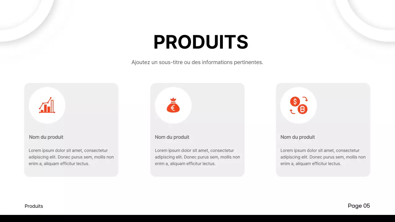 Matériel de rapport d'activité classique noir et rouge