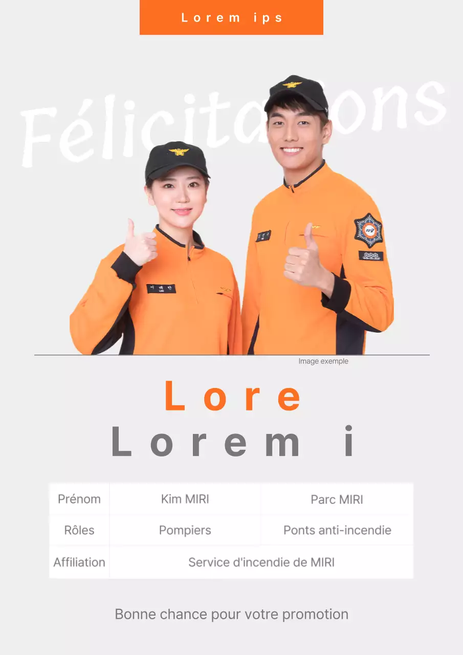 Une simple annonce d'emploi orange et grise