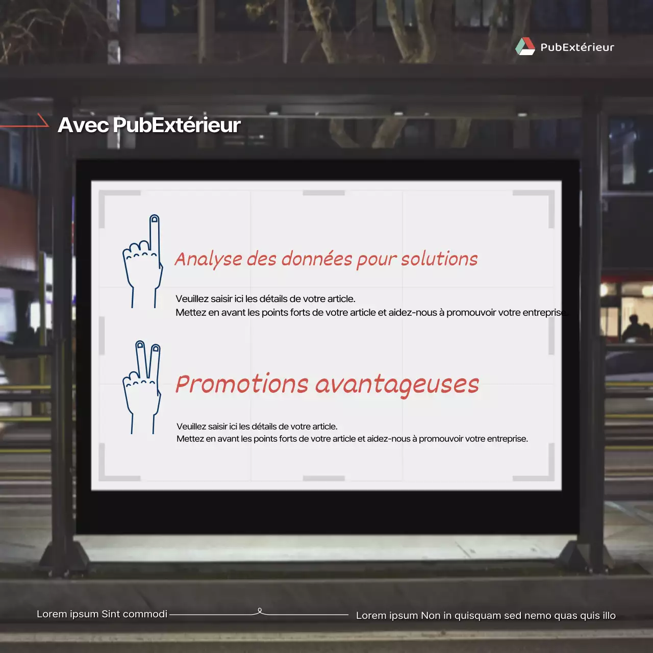 Promouvoir la publicité extérieure simple en orange