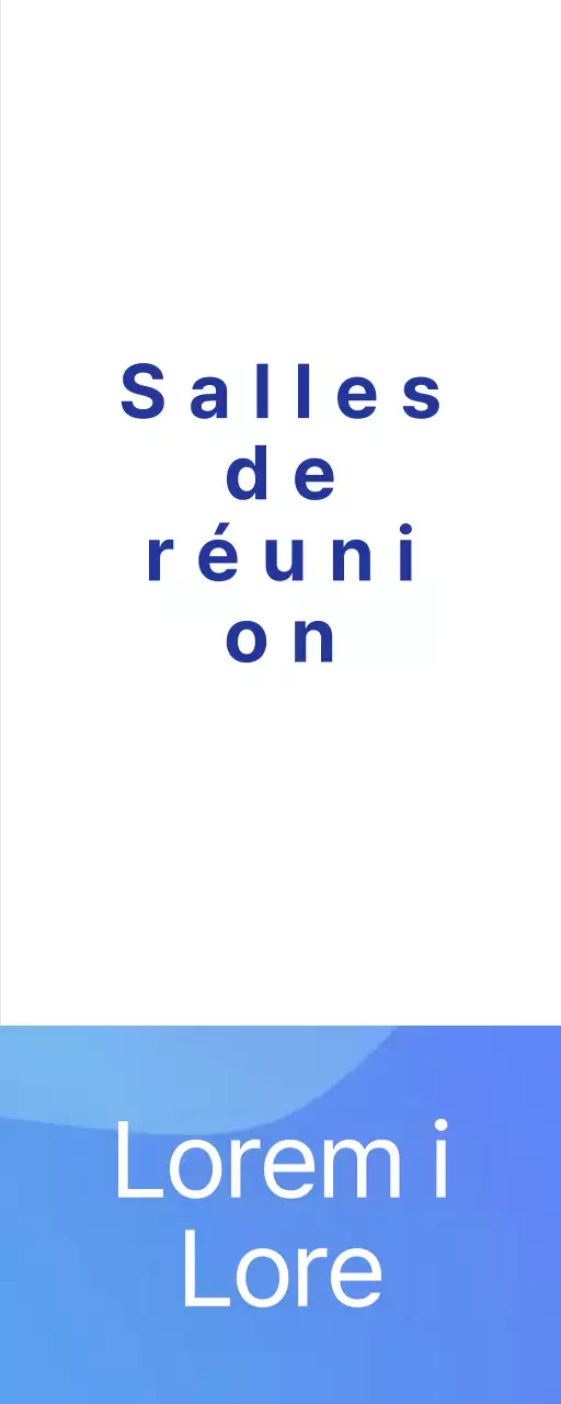 Guide des salles de réunion en dégradé de bleu