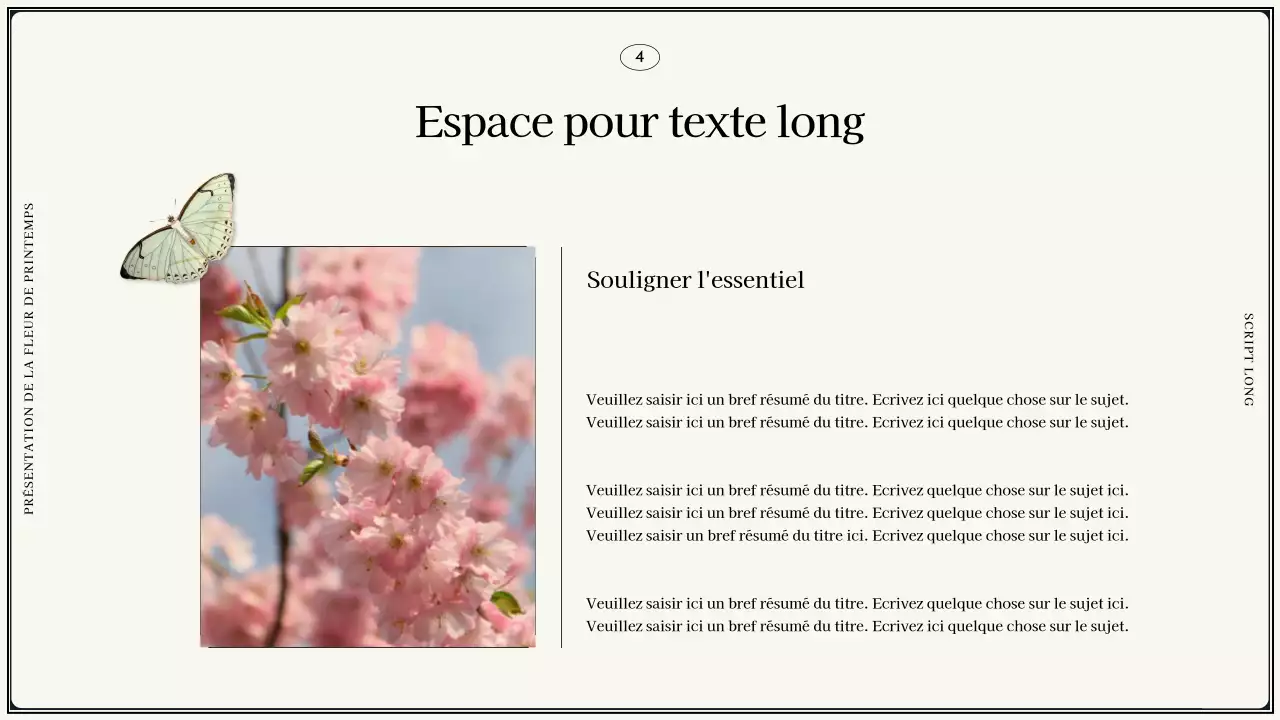 Fleurs printanières vintage dans une proposition de design ivoire