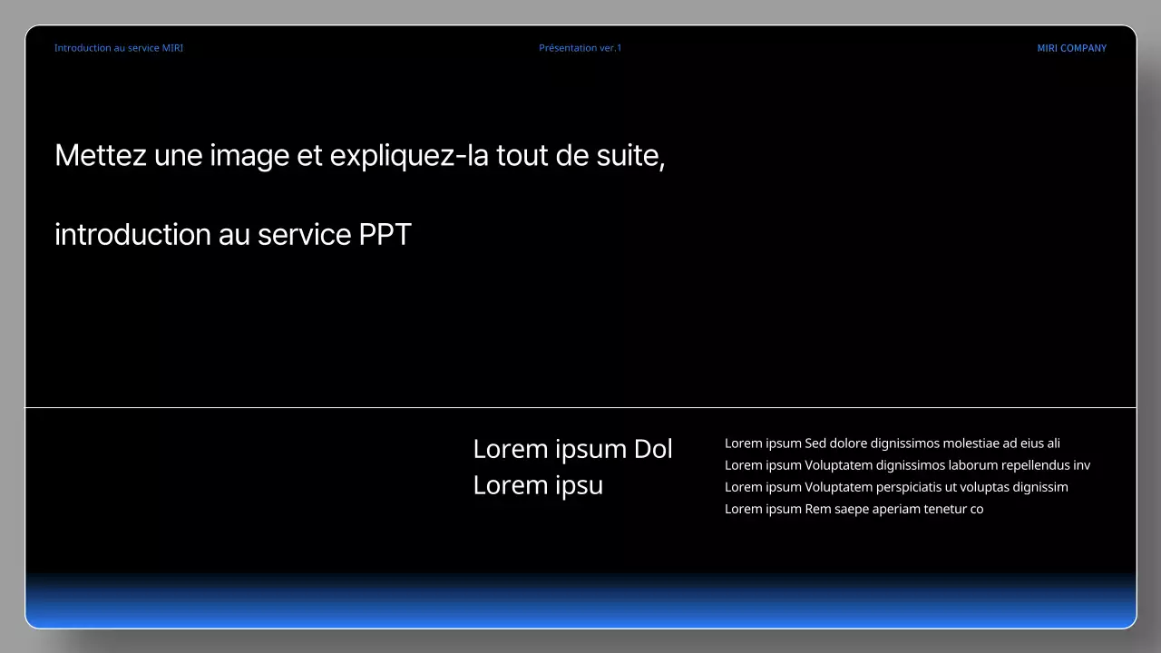 Un simple cahier des charges en noir et bleu
