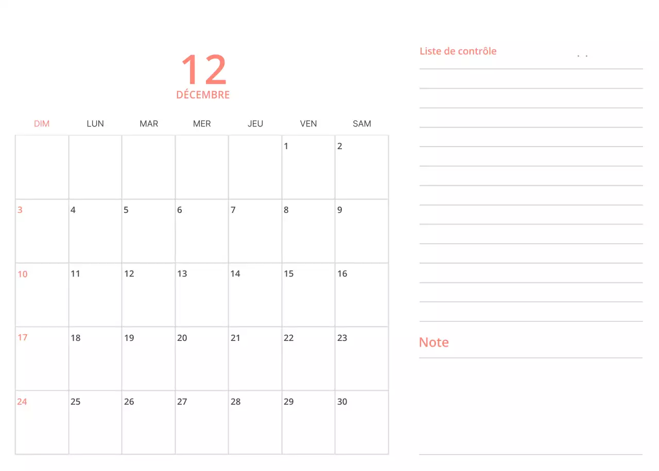 Calendrier de bureau illustré vert sur le thème de la famille