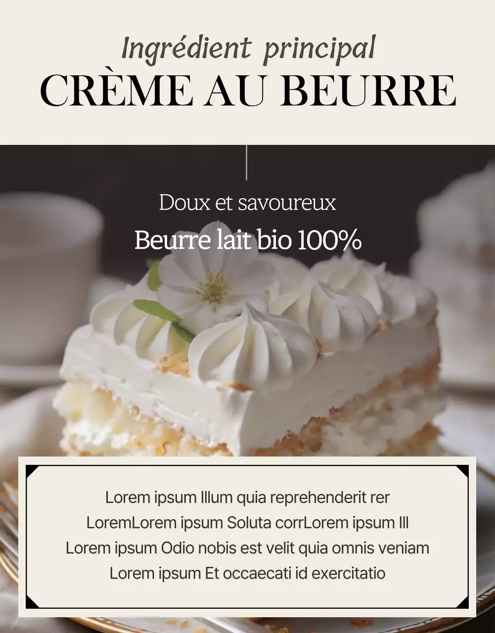 Promouvoir une boulangerie moderne en beige