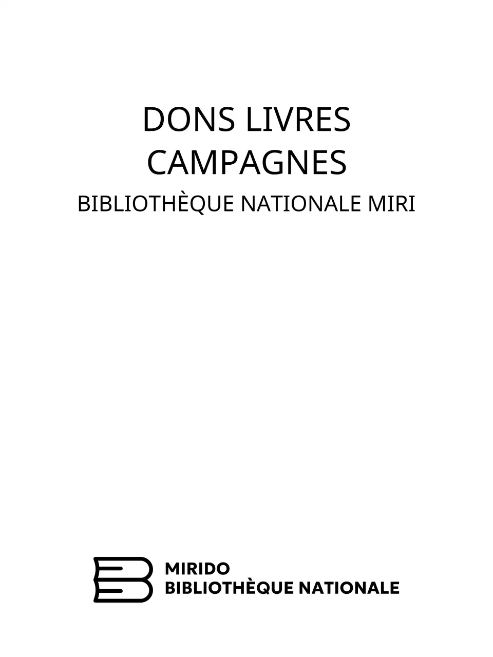 Un concept simple pour une bibliothèque nationale avec un logo de livre de bibliothèque