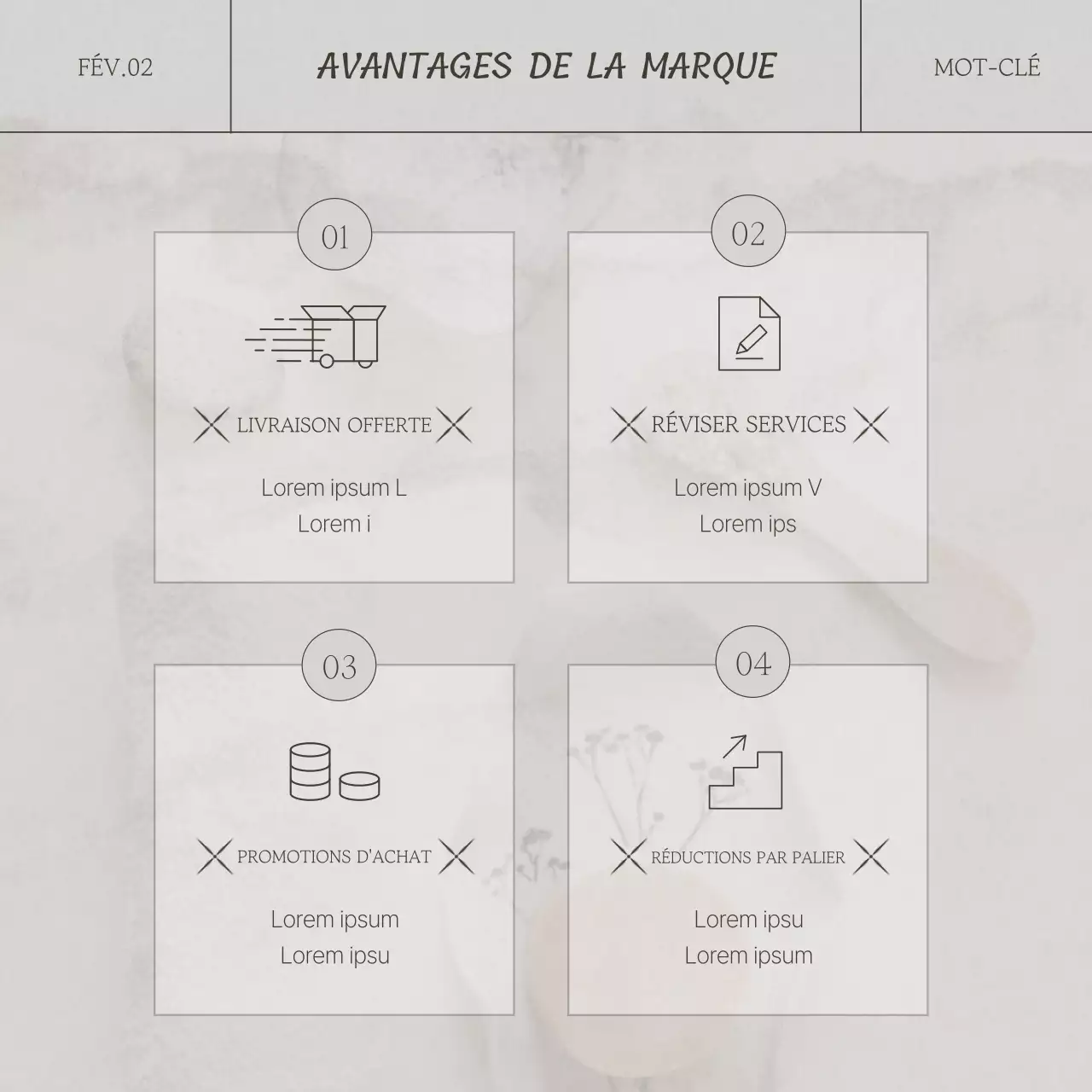 Beige et marron pour une image de marque moderne et émotionnelle