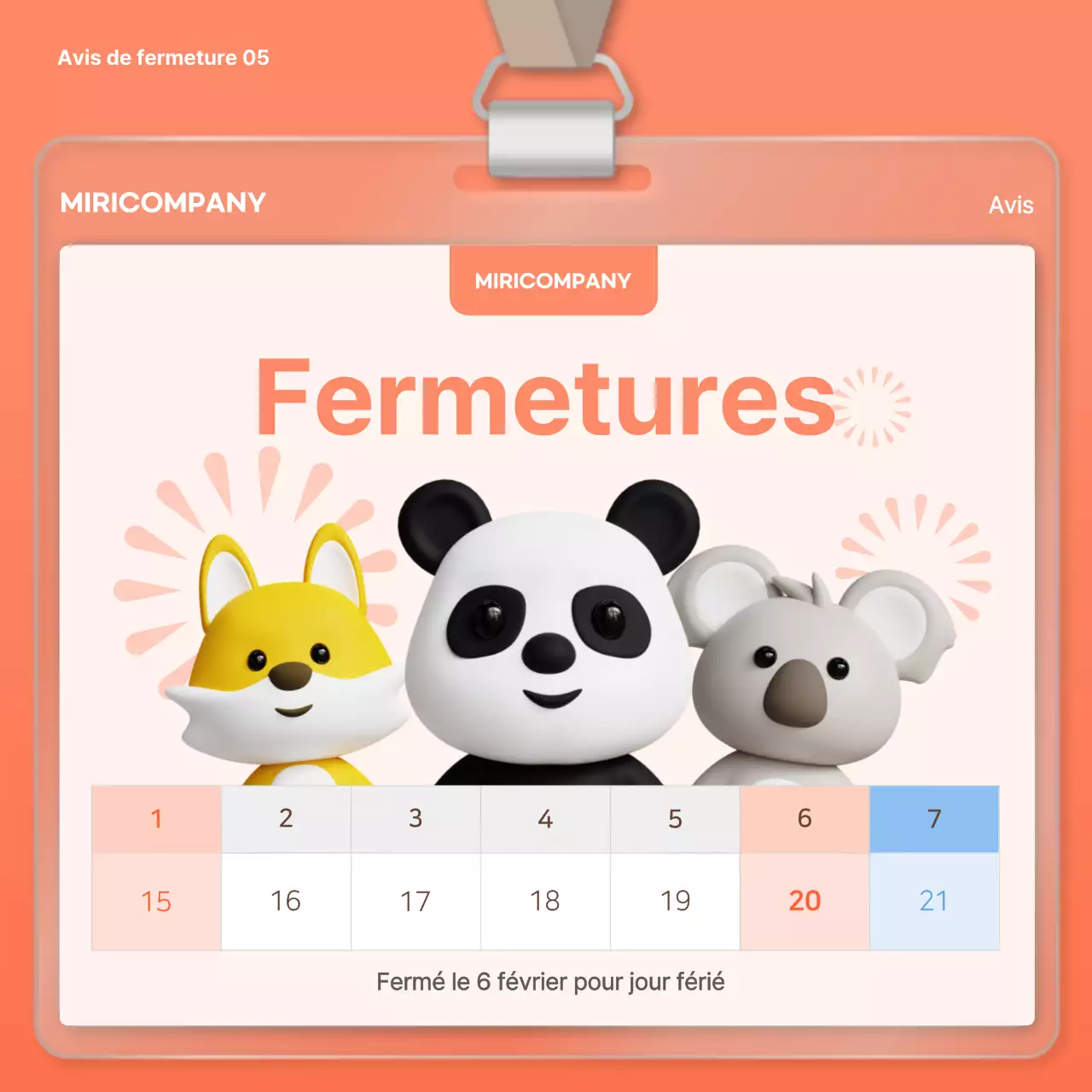 Planificateur moderne de faire-part d'entreprise d'un an en blanc et bleu clair