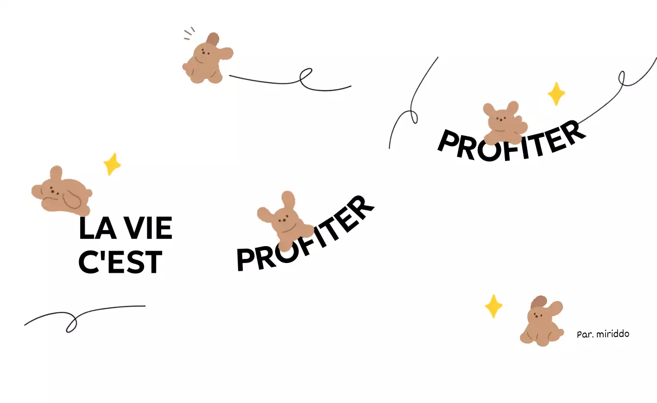 Combinaison de lignes de dessin et de texte avec de jolies images de chiots Marchandise personnalisée