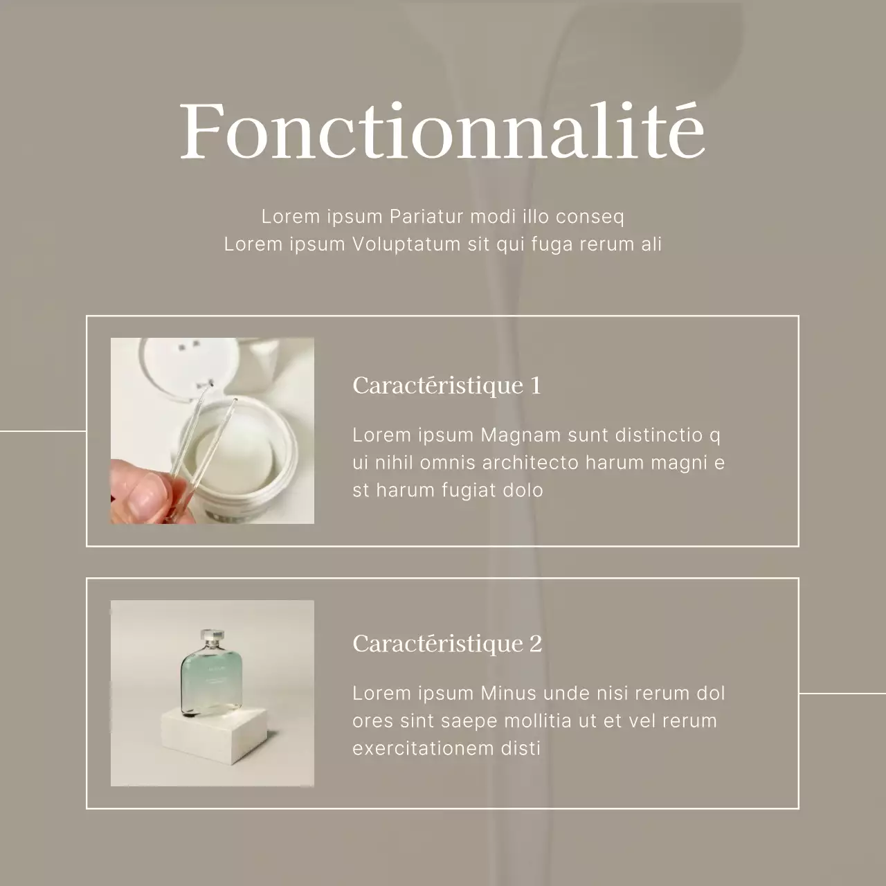 Promouvoir des soins cosmétiques simples en beige