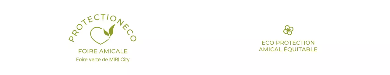 Concept de foire écologique avec le logo de la Ligne verte