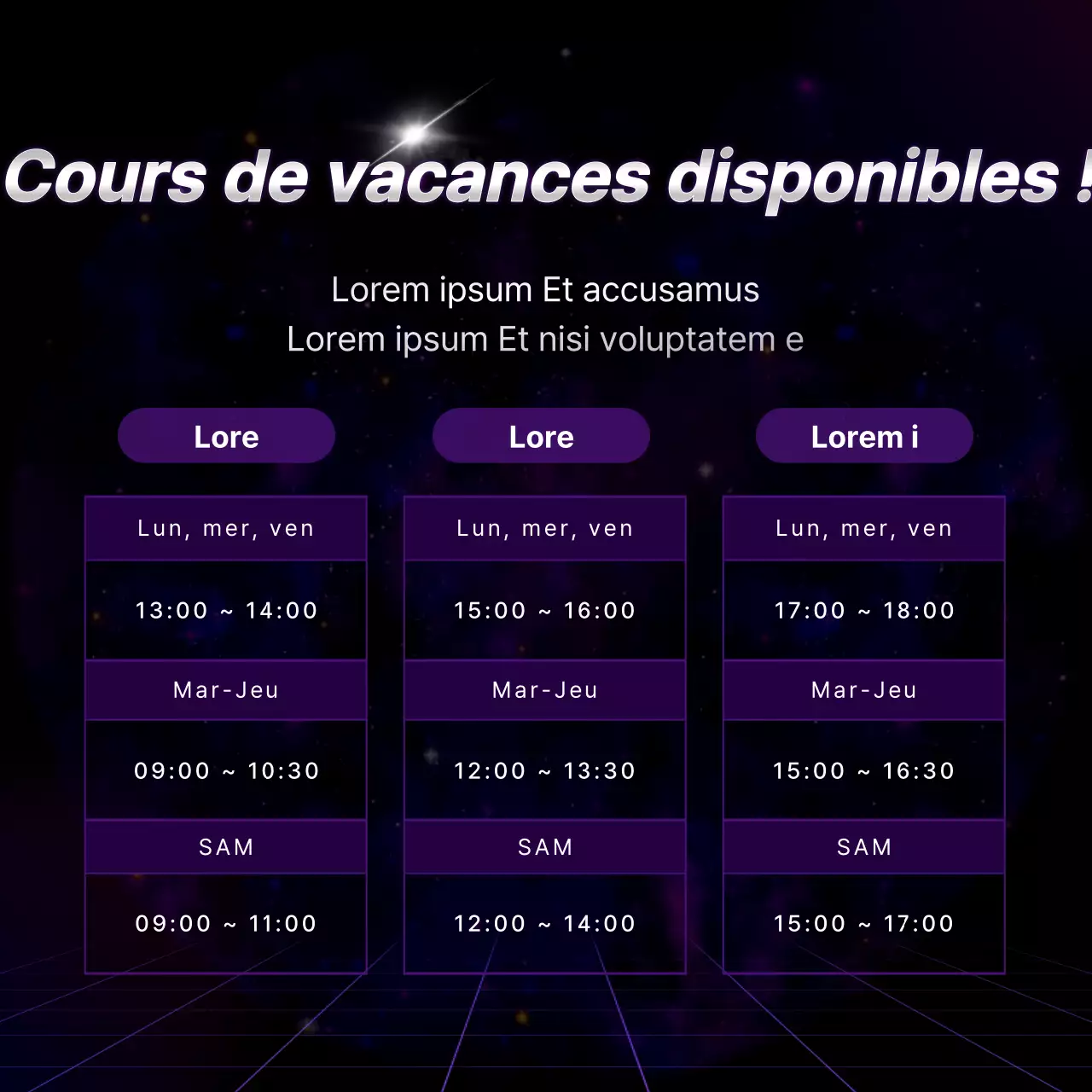 Promouvoir les offres spéciales de purple cyber pour la rentrée scolaire