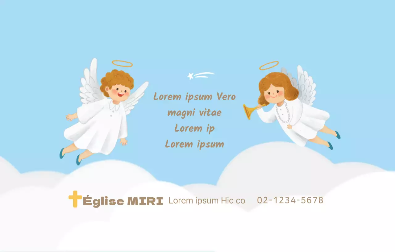 Concept d'église propre et poignant avec des illustrations chrétiennes