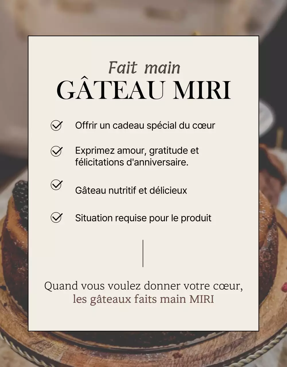 Promouvoir une boulangerie moderne en beige