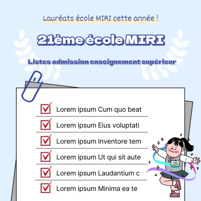 Une simple lettre bleue d'acceptation d'un établissement d'enseignement supérieur