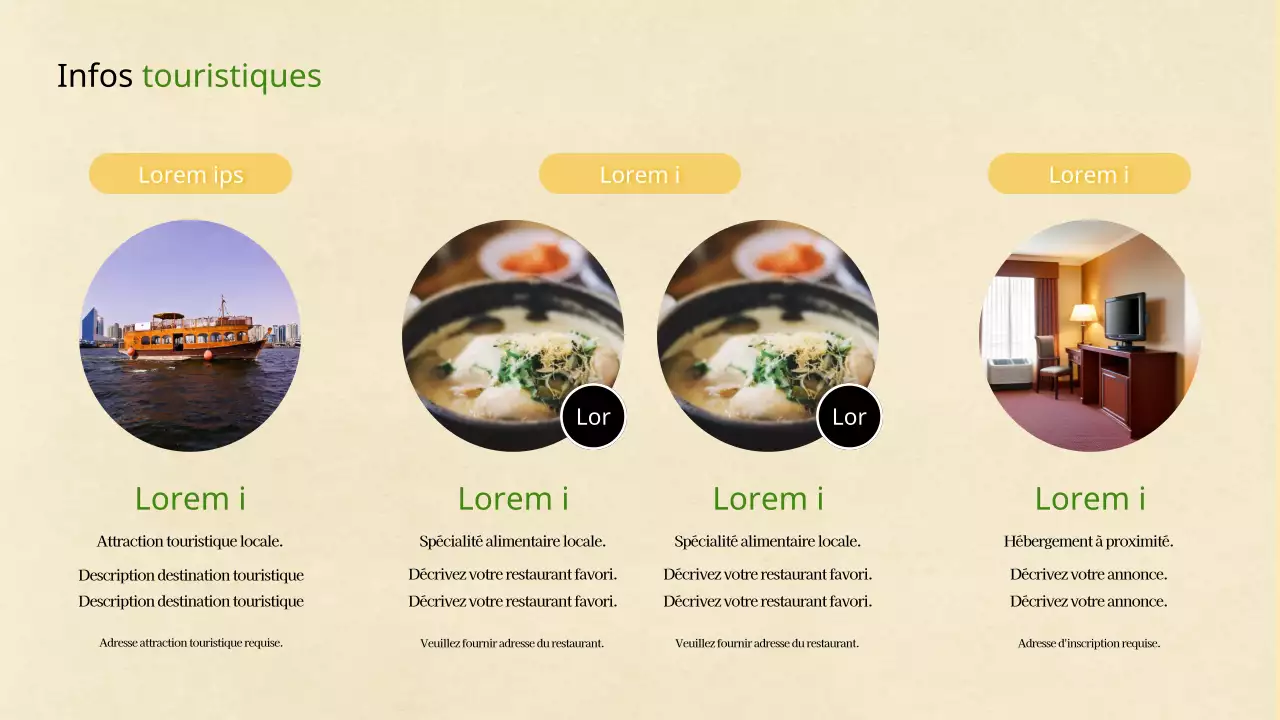 Un plan simple jaune et vert pour un festival local du ginseng