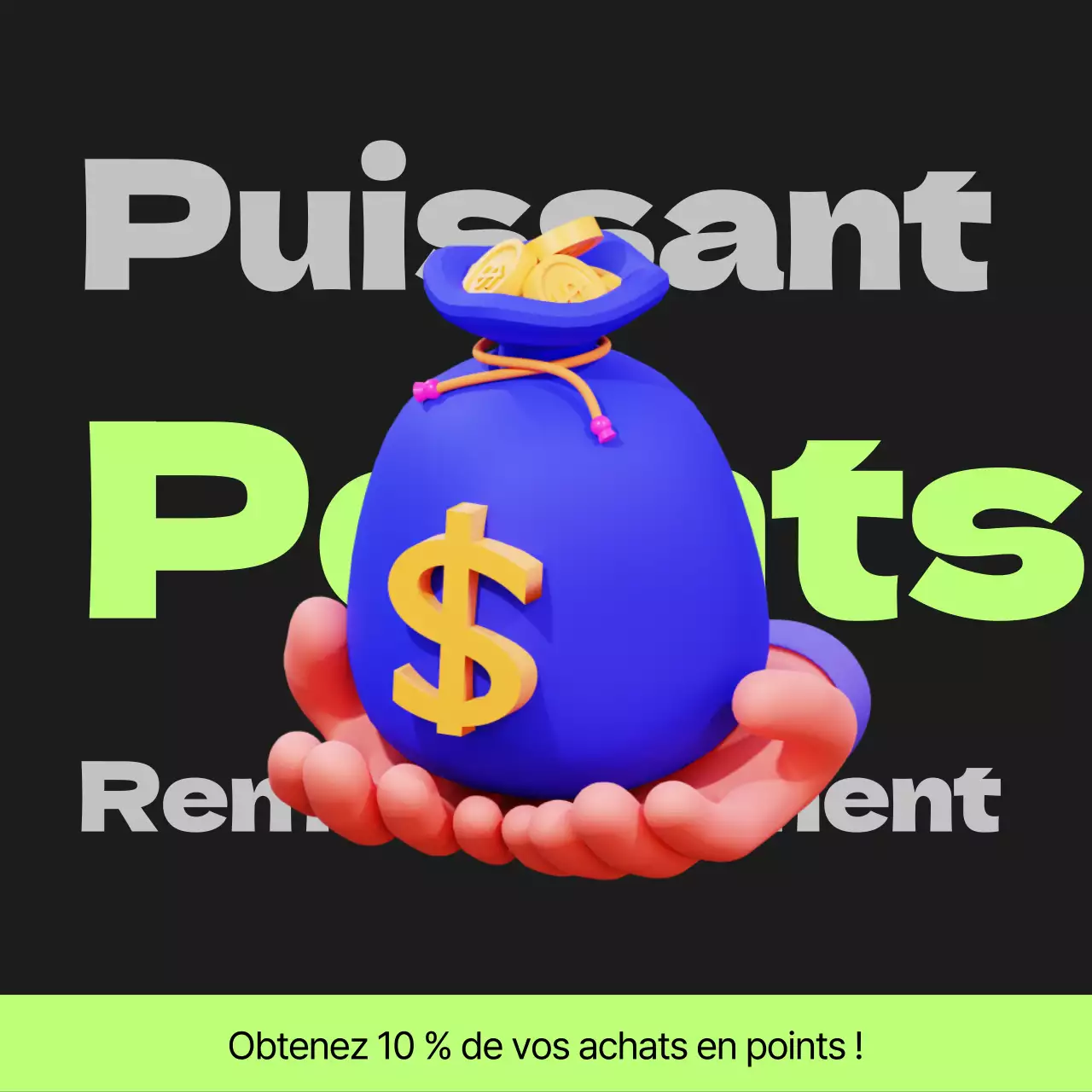 Poste de paiement des points Cyberpunk en noir et vert lime