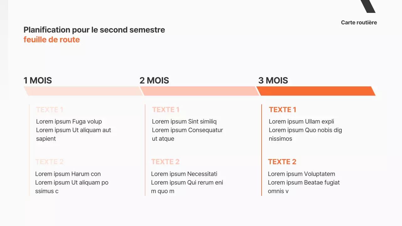 Une proposition commerciale simple en orange et en noir et blanc