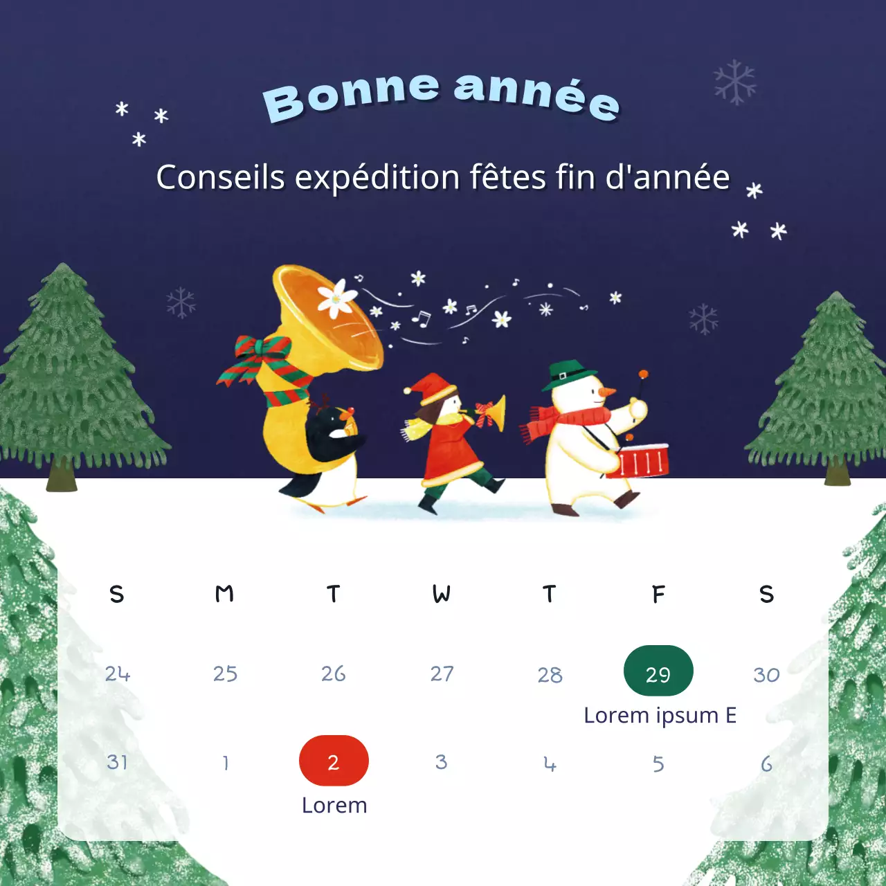 Un billet sur les expéditions de vacances en marine et blanc