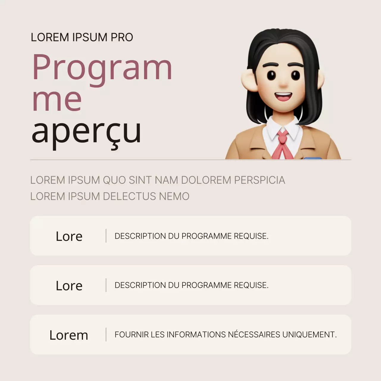 Un simple avis de recrutement de tuteurs de couleur marron et beige