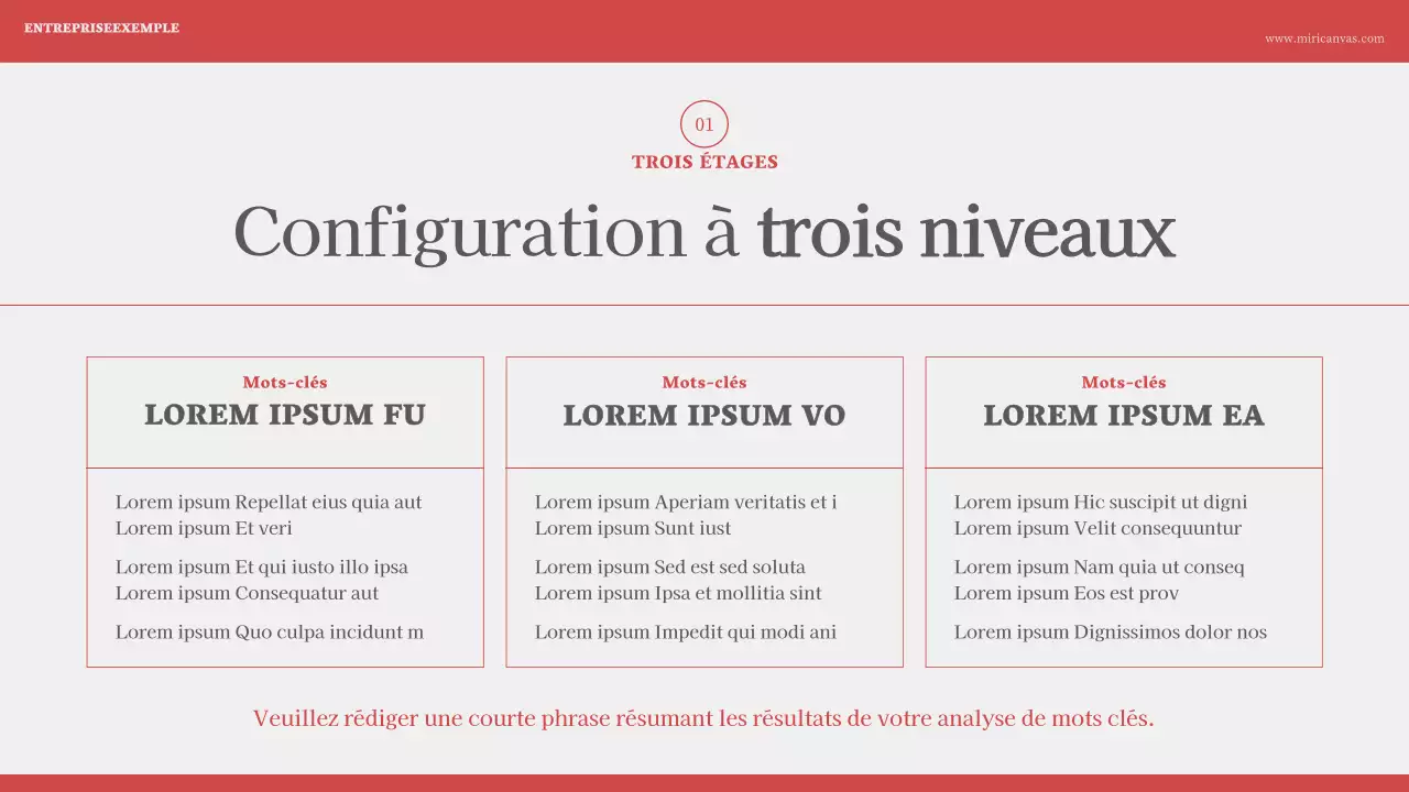 Présentation minimaliste de la numérotation en rouge ivoire