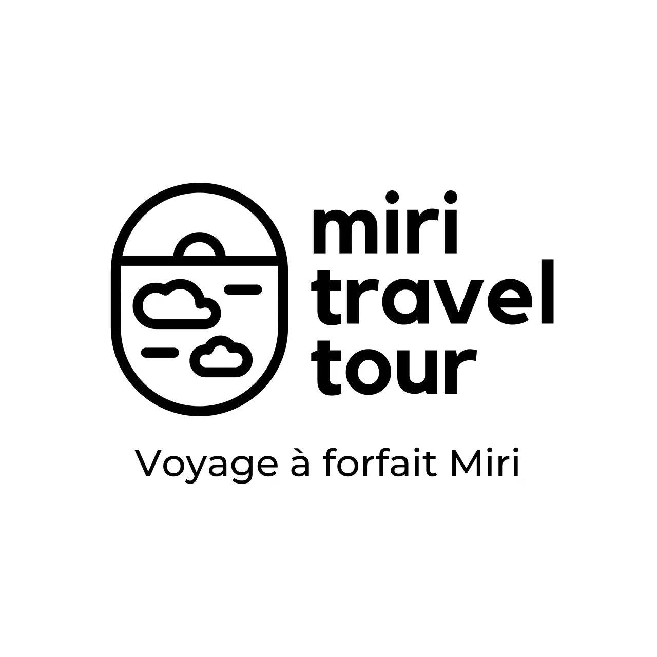 Logo d'agence de voyage simple, propre et illustré
