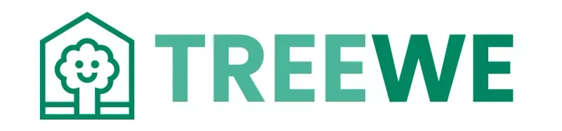 Conception de couleurs d'entreprise de meubles avec logo de marque représentant un arbre à l'intérieur d'une maison