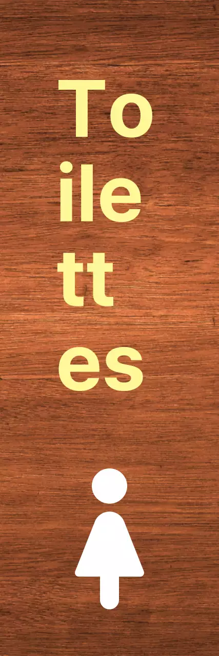 Marquage des toilettes par un point blanc jaune