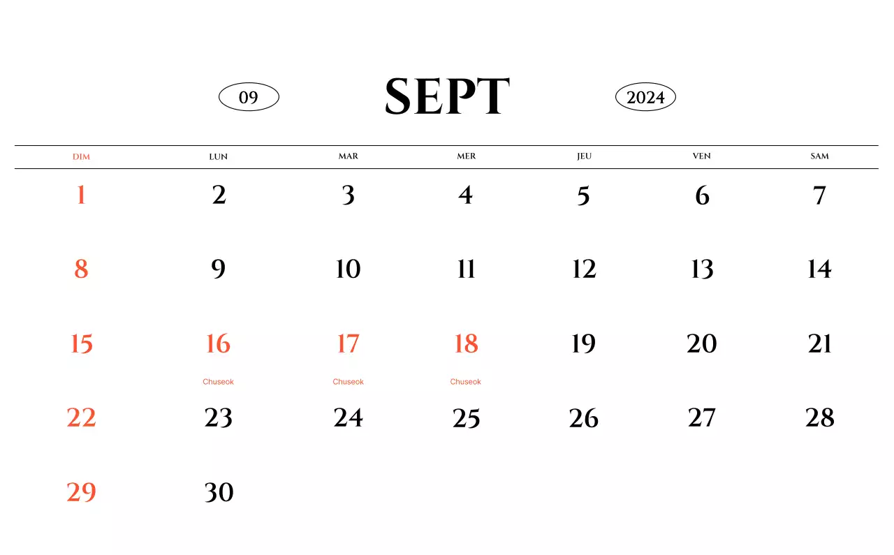 Calendrier mural de style simple avec concept de photographie de voyage émotionnelle en noir et blanc