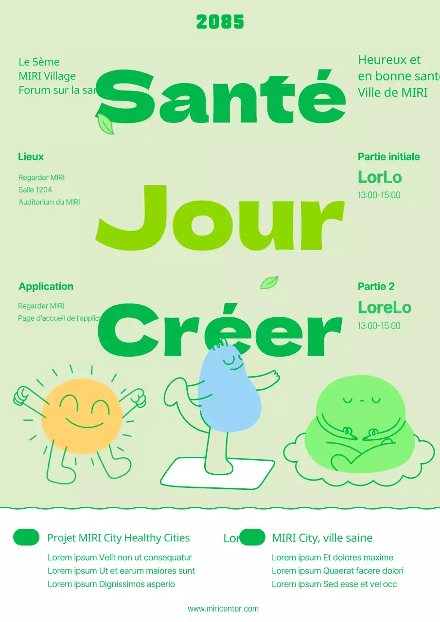 Promouvoir le Forum des villes-santé en vert et en vert lime