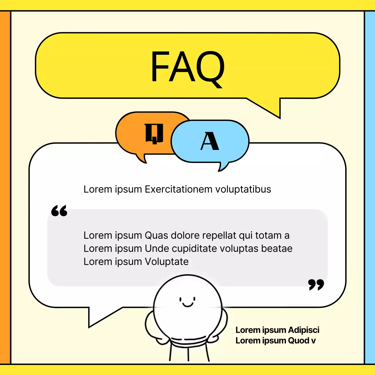 Le guide de l'utilisateur du helpdesk jaune et orange