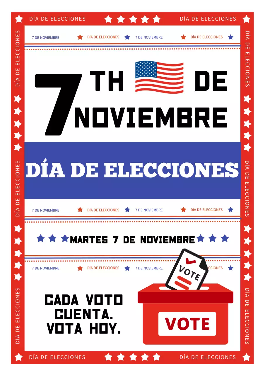 El rojo y el azul están de moda el día de las elecciones