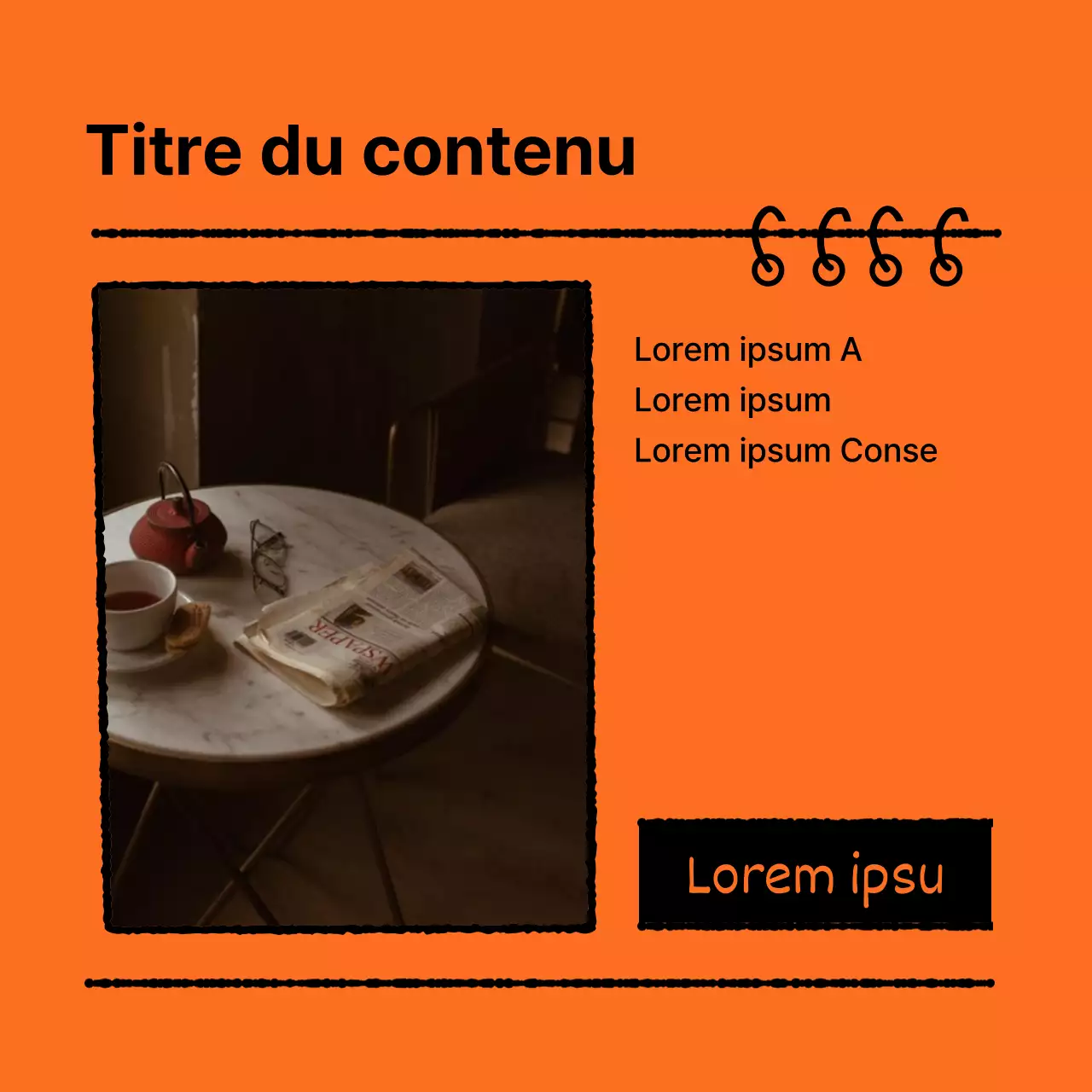 Guide pour un kit de marque propre en orange et noir