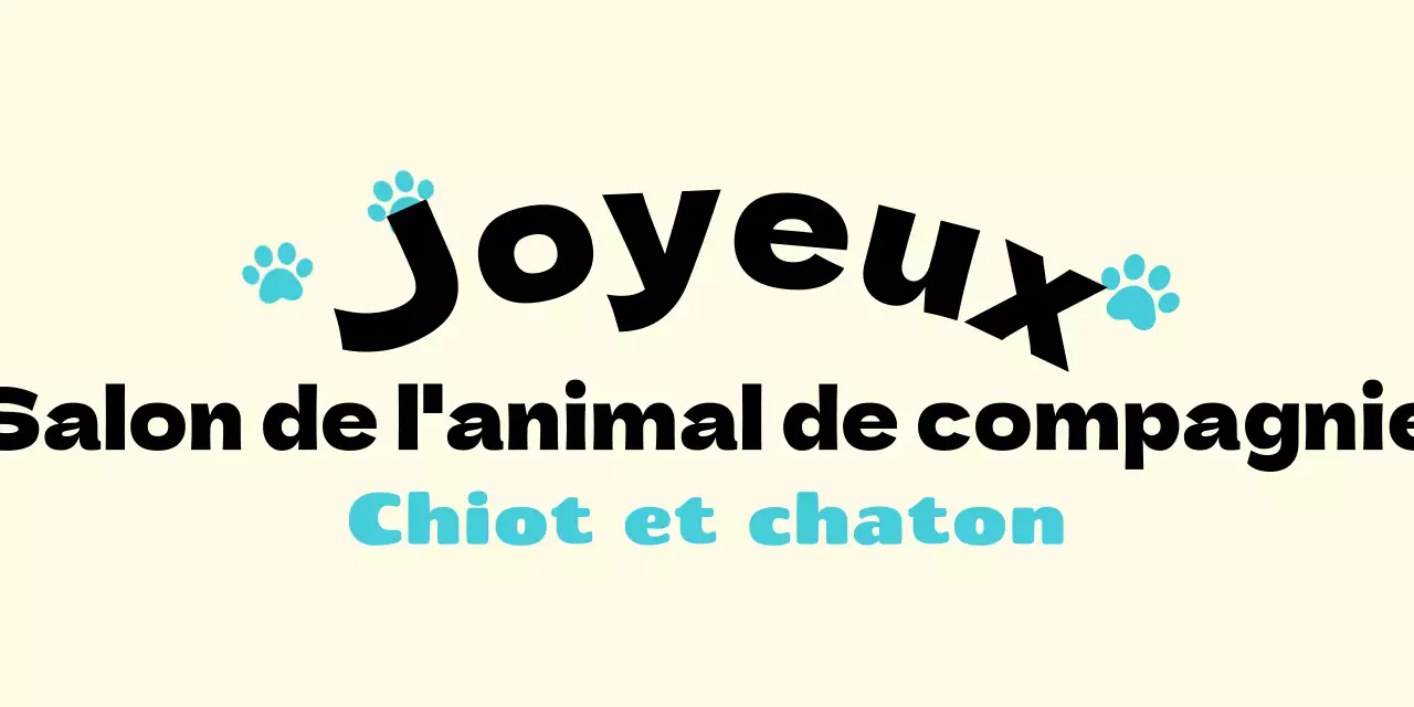 Typographie mignonne d'une boutique de toilettage pour animaux
