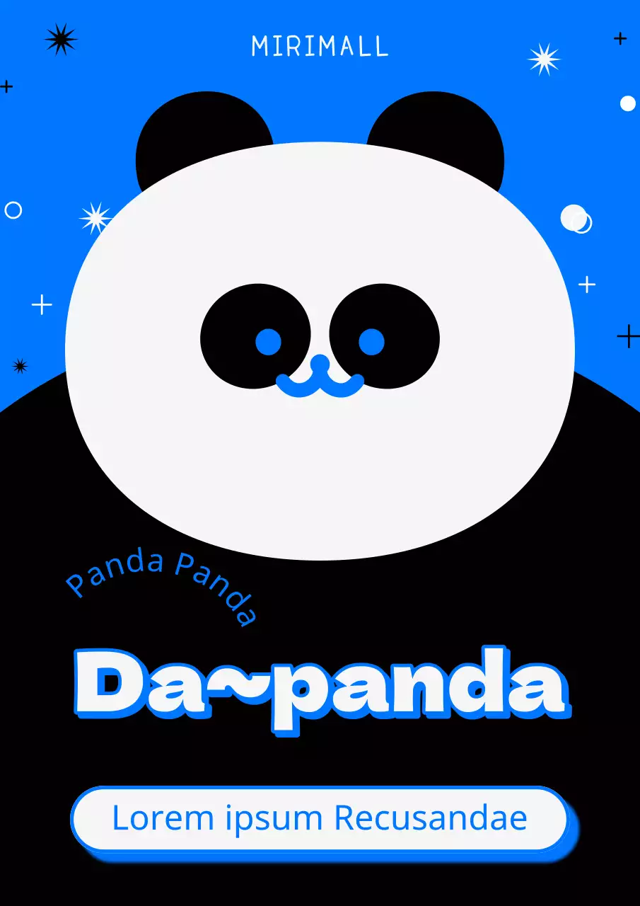 Annonce minimaliste de vente dans un centre commercial en bleu et blanc