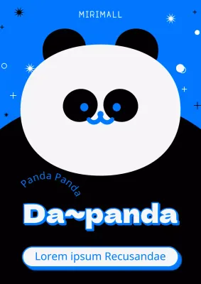 Annonce minimaliste de vente dans un centre commercial en bleu et blanc