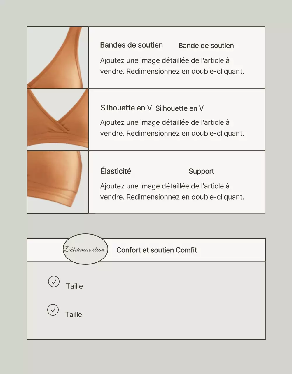 Publicité simple pour des sous-vêtements en blanc et chartreuse