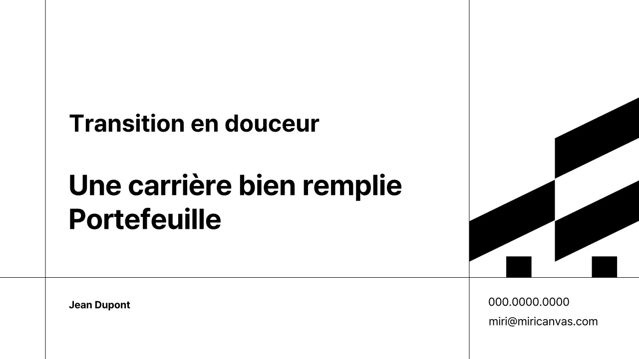 Un portfolio simple en noir et blanc