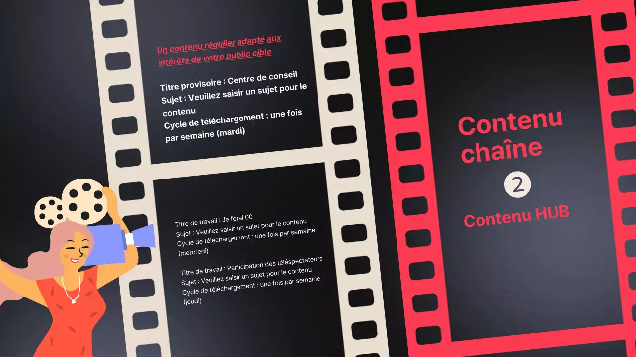 Plan de contenu vidéo [Proposition de plan de contenu vidéo tendance noir et bleu